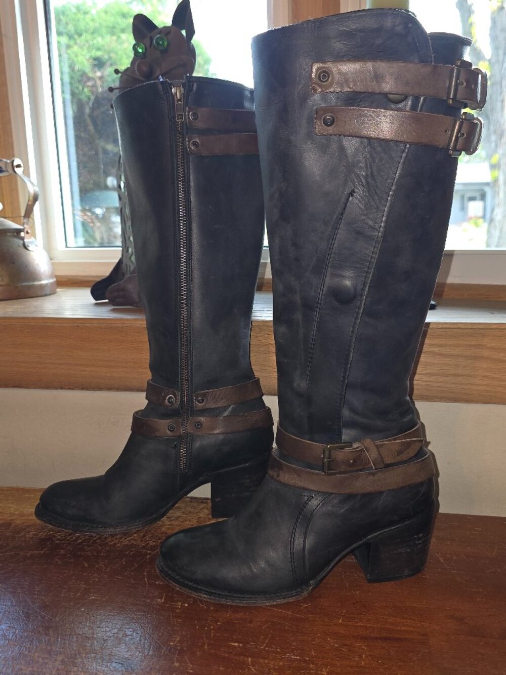 Freebird by Steven | CLIVE Boots | 8 | Black/Smoke Brown | Discontinued 🦅 🔥